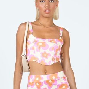 Princess polly floral crop corset